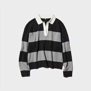 Uniqlo Women’s Smooth Cotton Relaxed Polo Sweater Size L
